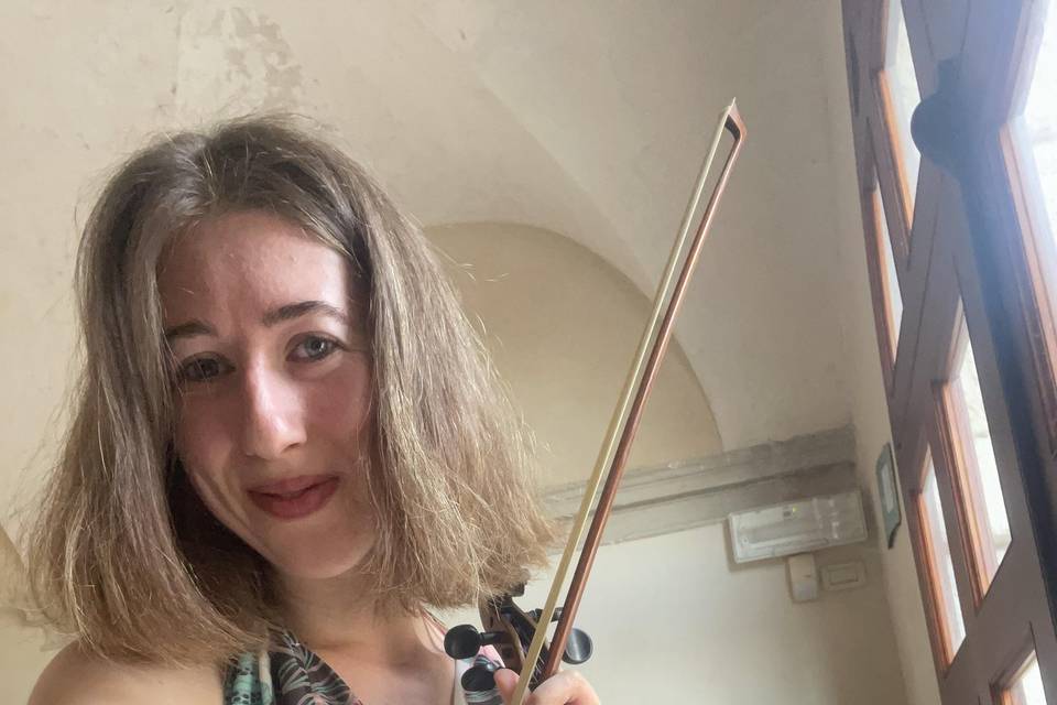 Gaia con il suo violino