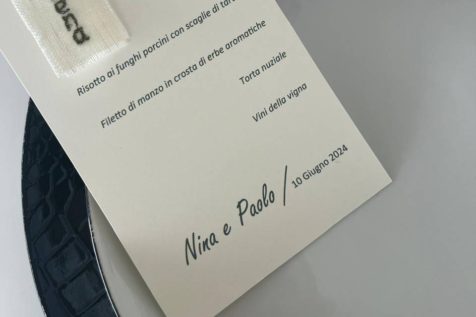 Menù/segnaposto personalizzato