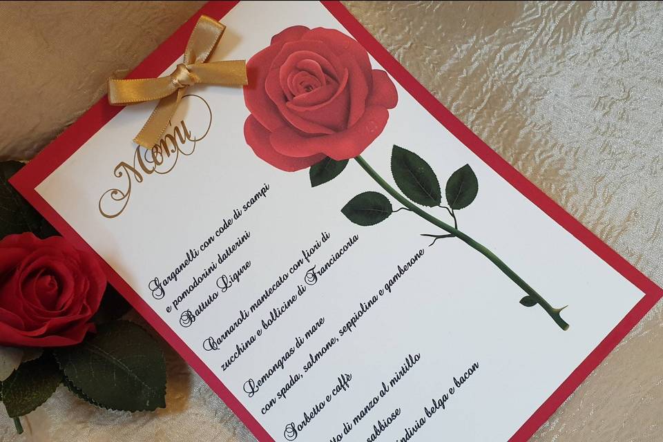 Menu rosa incantata personaliz