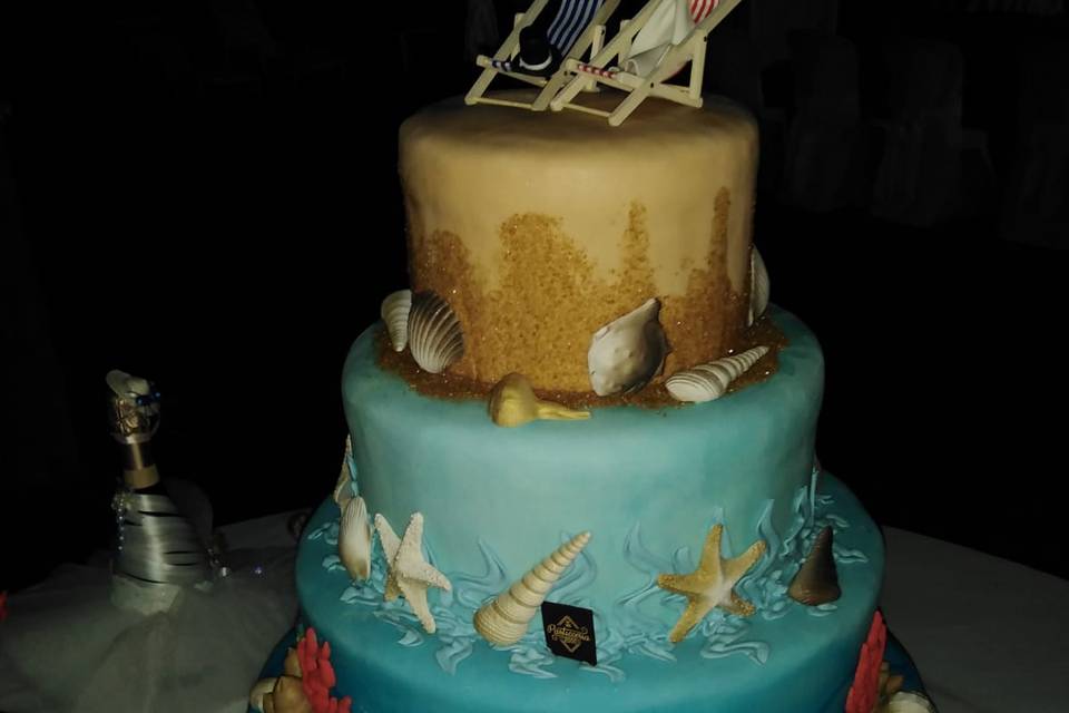 Wedding cake tema mare