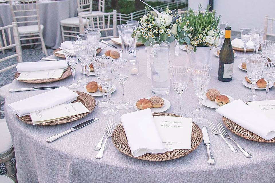Tavolo rotondo country chic