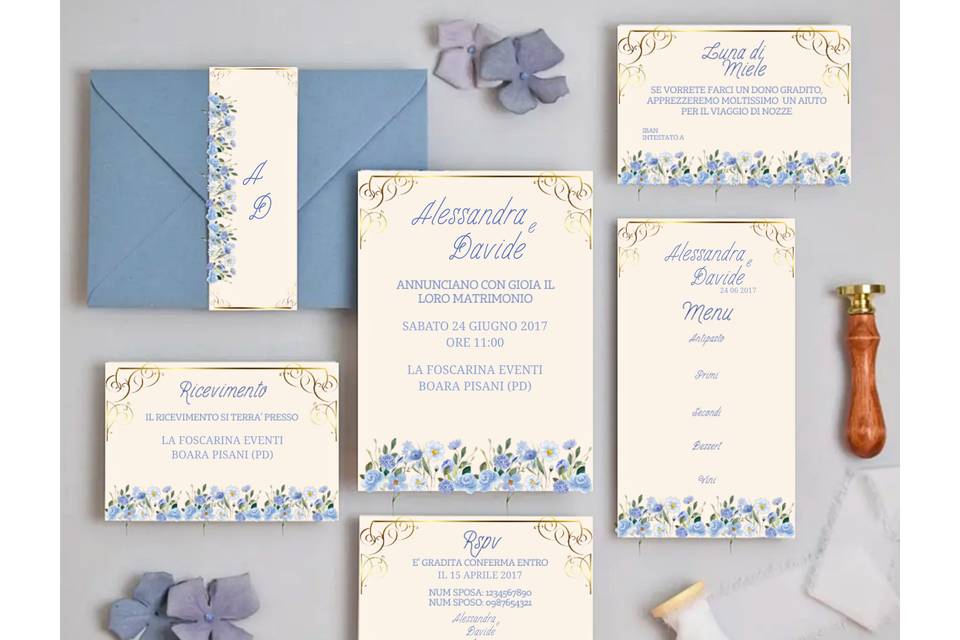 Light Blue Gold Luxury