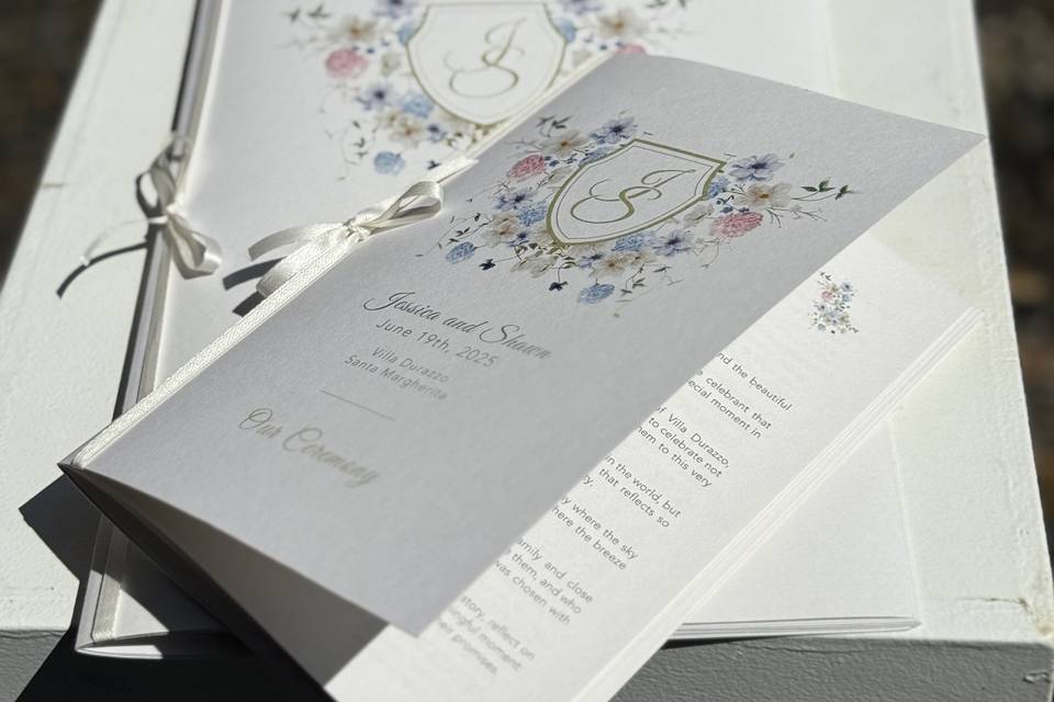 Jessica and Shawn's booklet