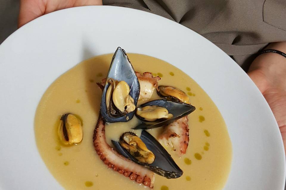 Crema di Ceci Polpo e Cozze