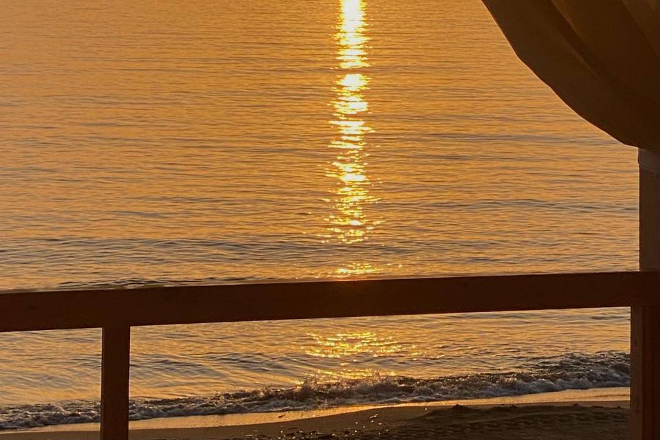 Tramonto dal nostro lido