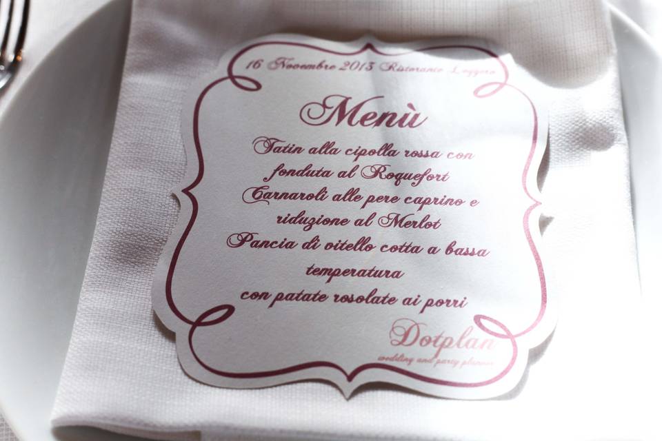 Menù shabby