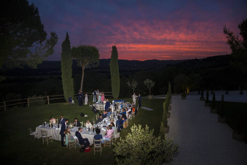 Cena al tramonto