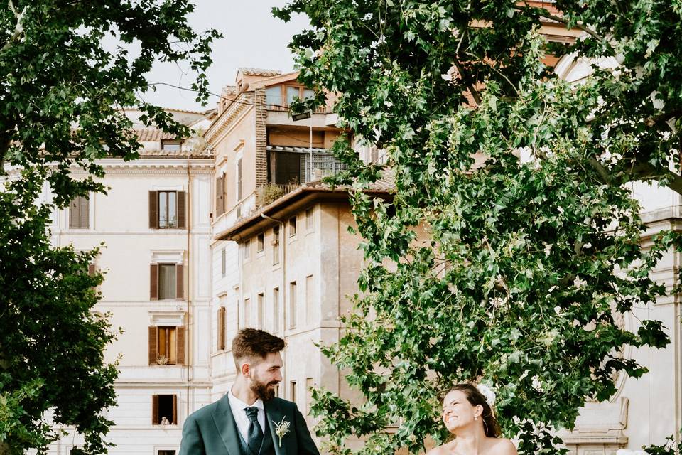 A wedding in Rome,Tiberina Isl