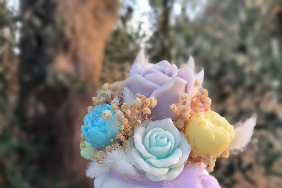 Bouquet di fiori in cera
