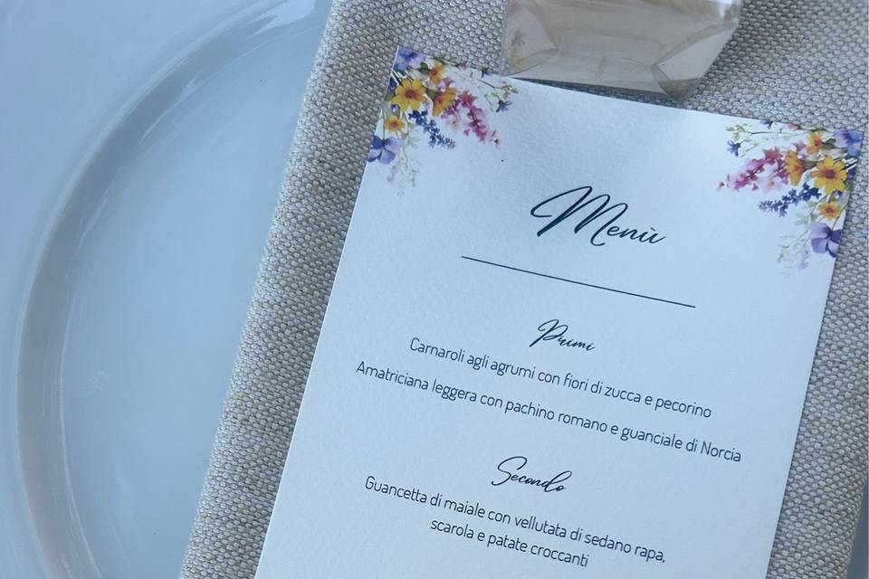 Menu fiori