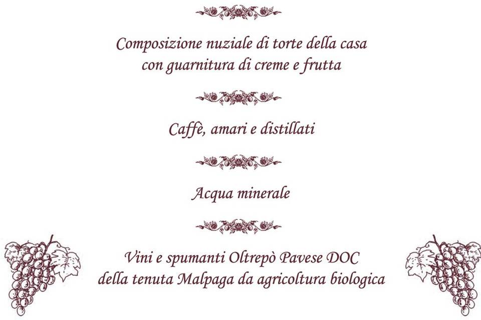 Menu sposi