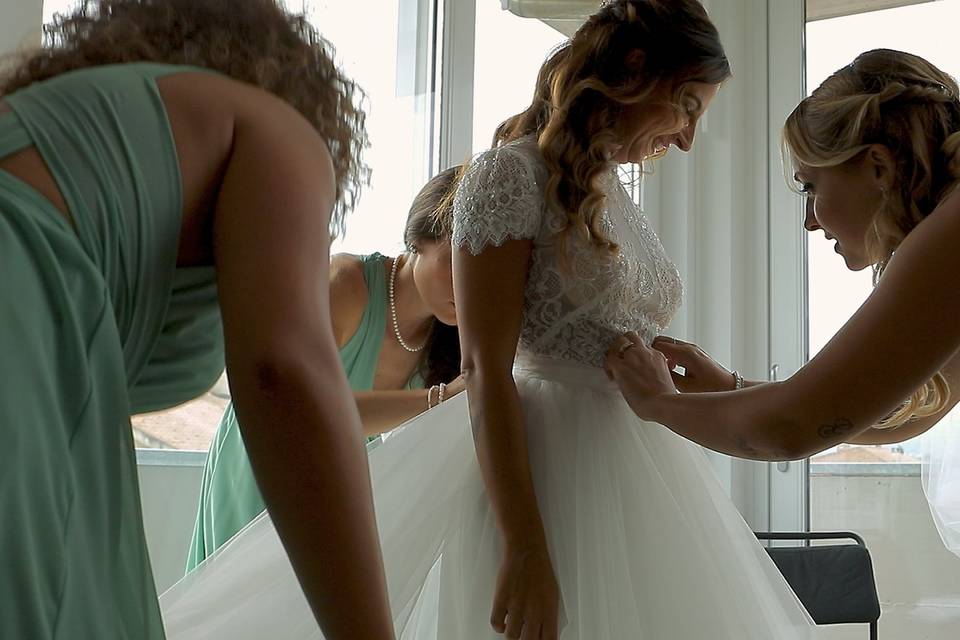 Bride and Bridesmaids