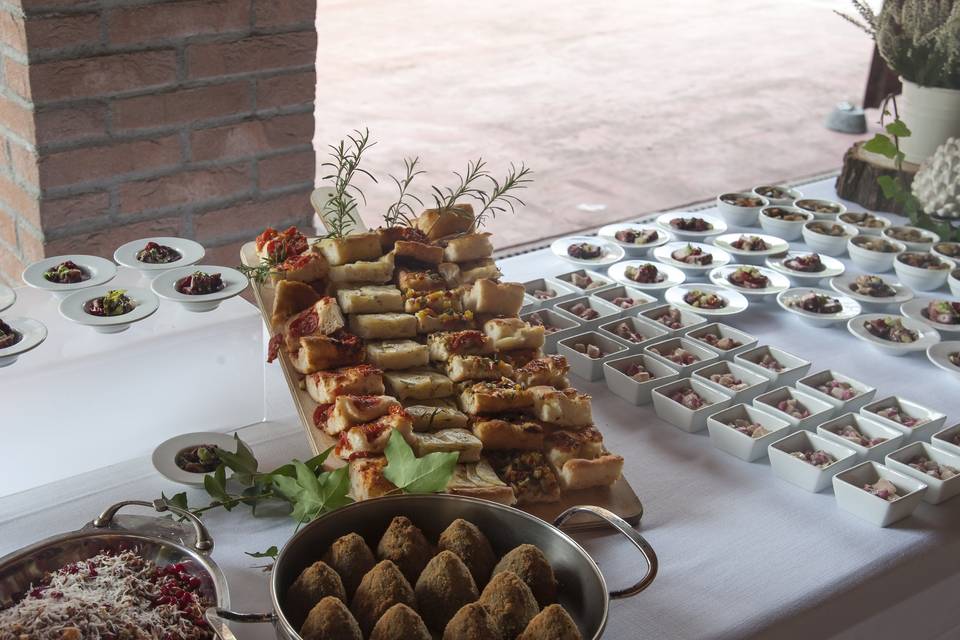 Buffet con monoporzioni