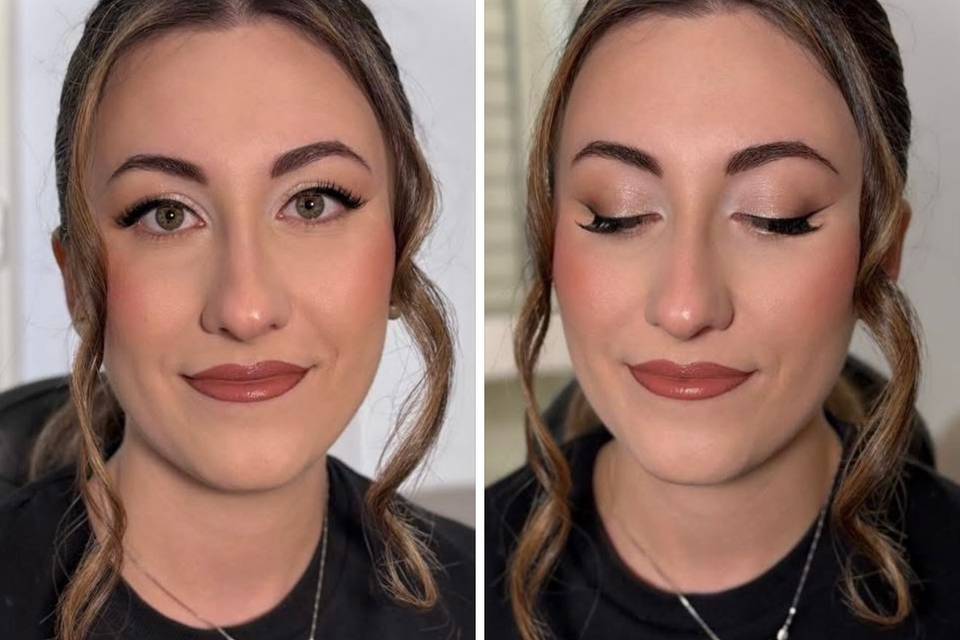 Eyeliner sfumato e nude chic