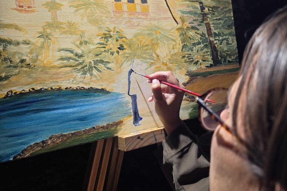 Live painting Villa Tasca