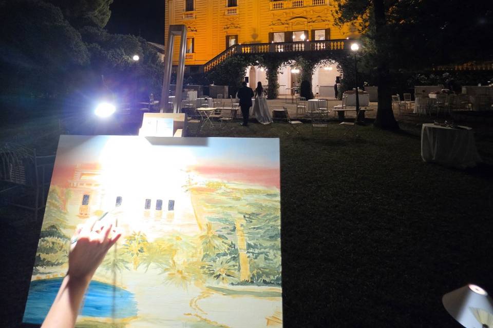 Live painting Villa Tasca