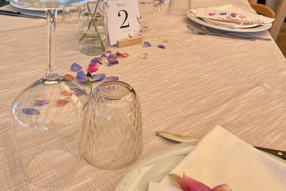 Allestimento tavolo imperiale