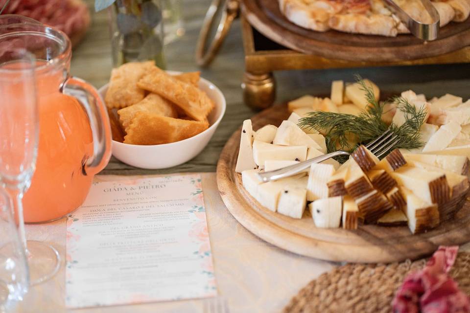 Gnocco fritto e formaggi