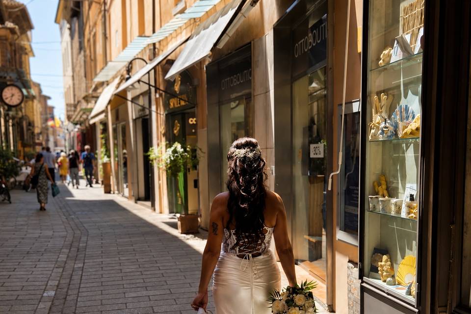 Sposa in centro Ravenna