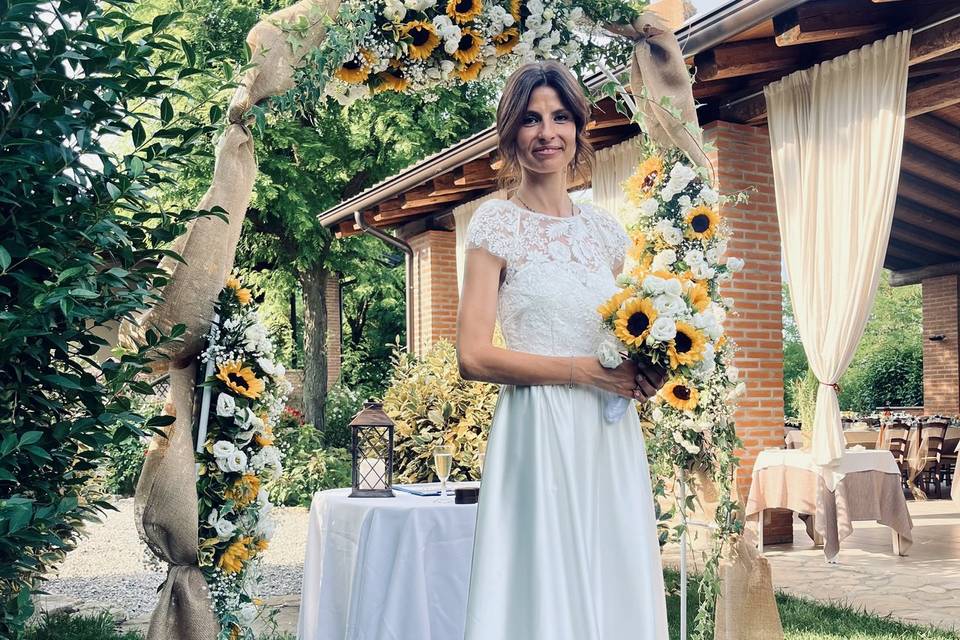 Abito in tulle ricamato Su mis