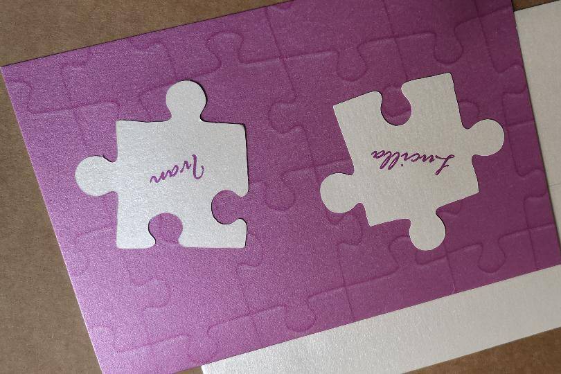 Partecipazione puzzle e scatol