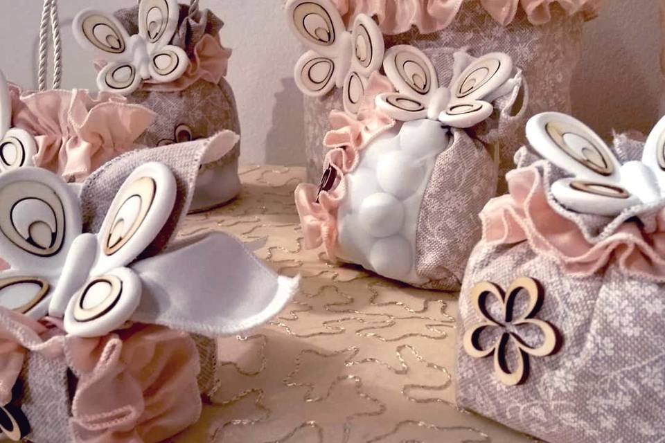 Sacchetti bomboniere shabby