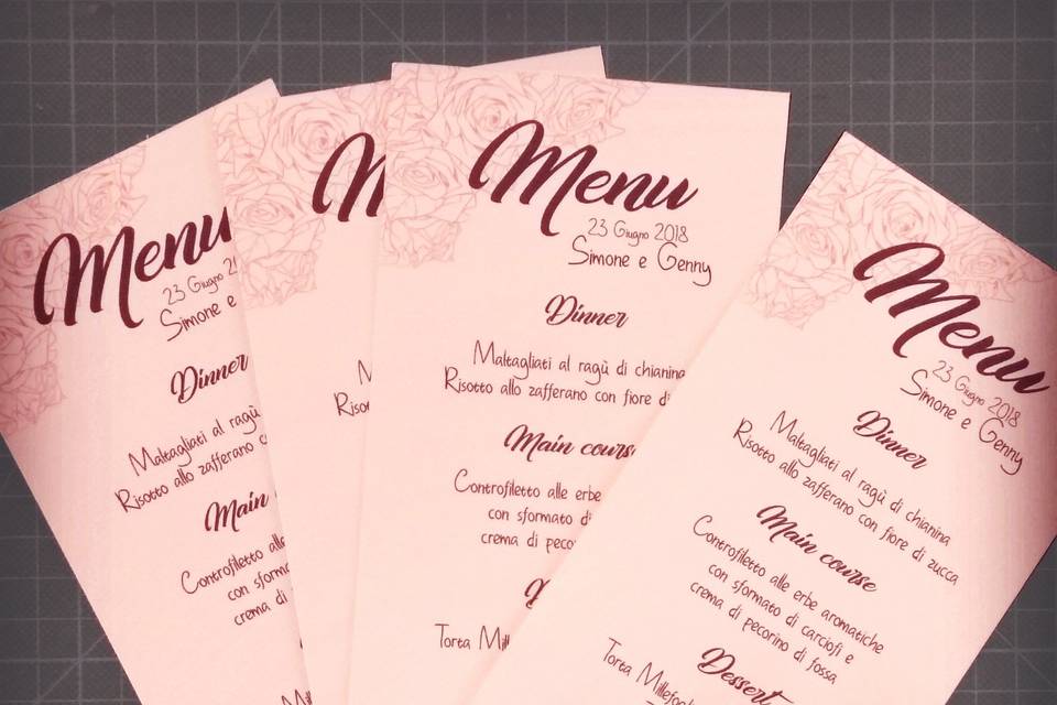 Menu tema color pesca