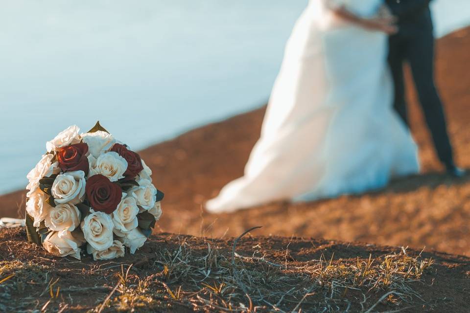 Bacio con Bouquet verticale