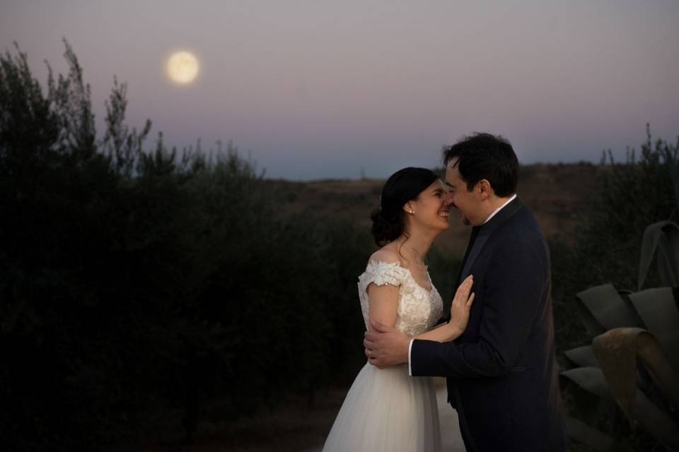 Bacio al tramonto uliveto