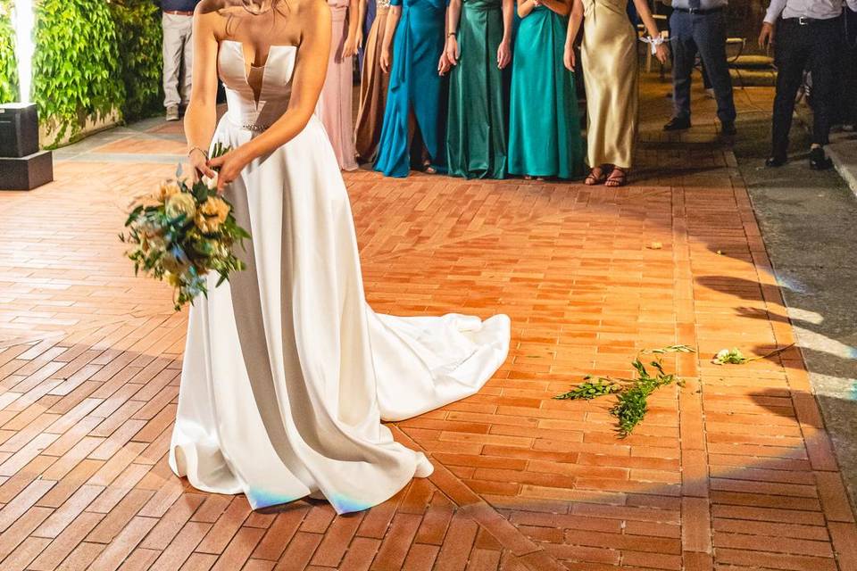 Lancio del bouquet