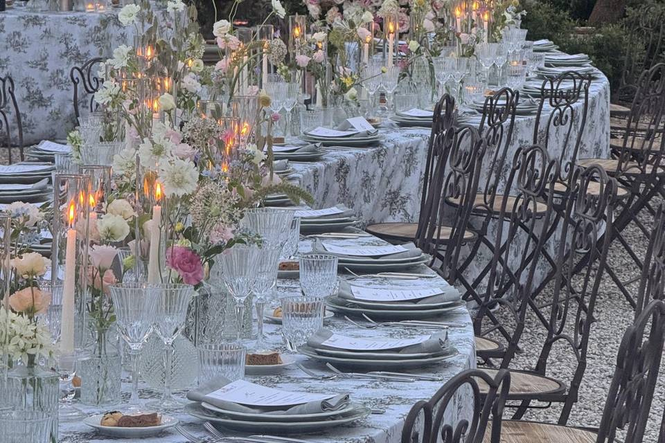Dettagli allestimento cena