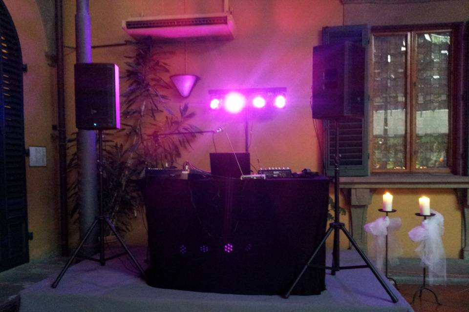 Impianto audio luci deejay