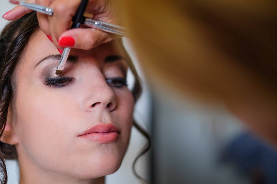 Daniela sposa al trucco