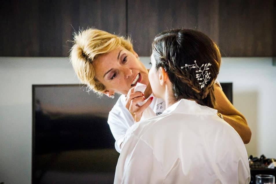 Roberta sposa al trucco