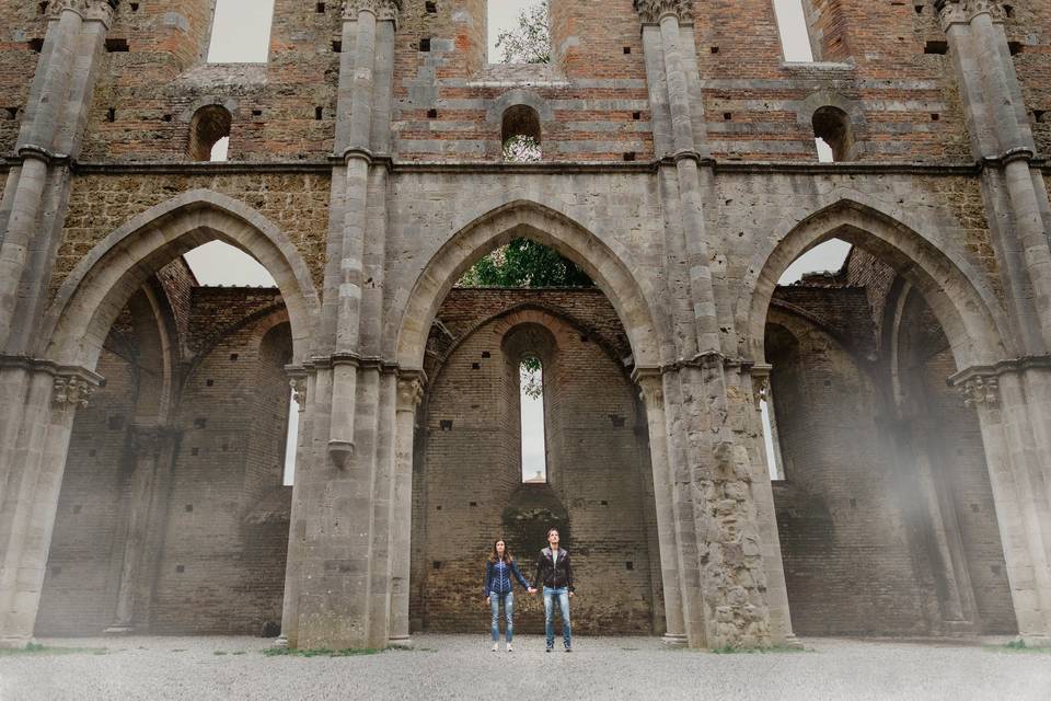 Engagement in San Galgano