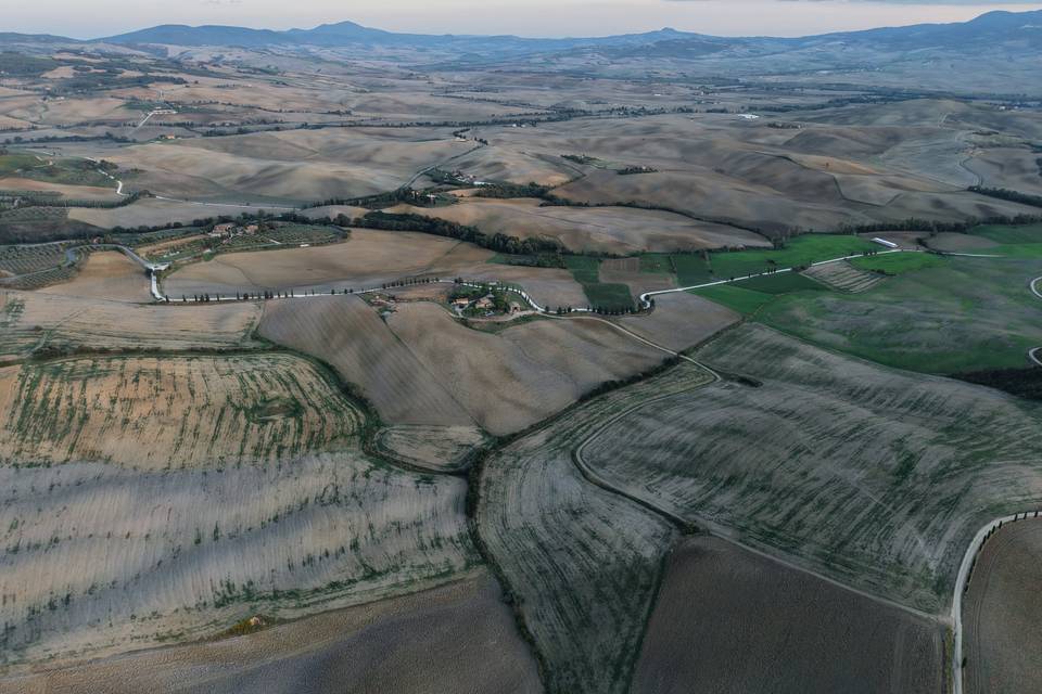 Val D'Orcia Aerial Footage