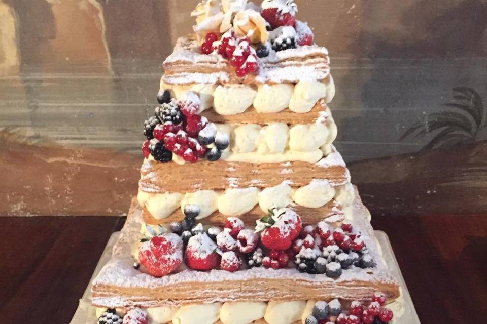 Wedding millefoglie cake