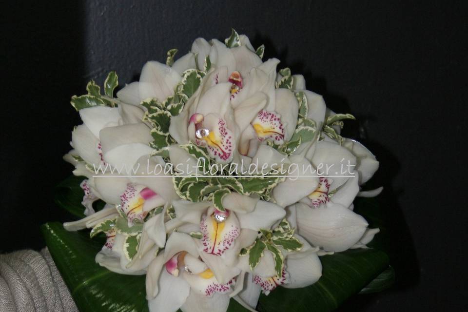 Bouquet orchidee bianche