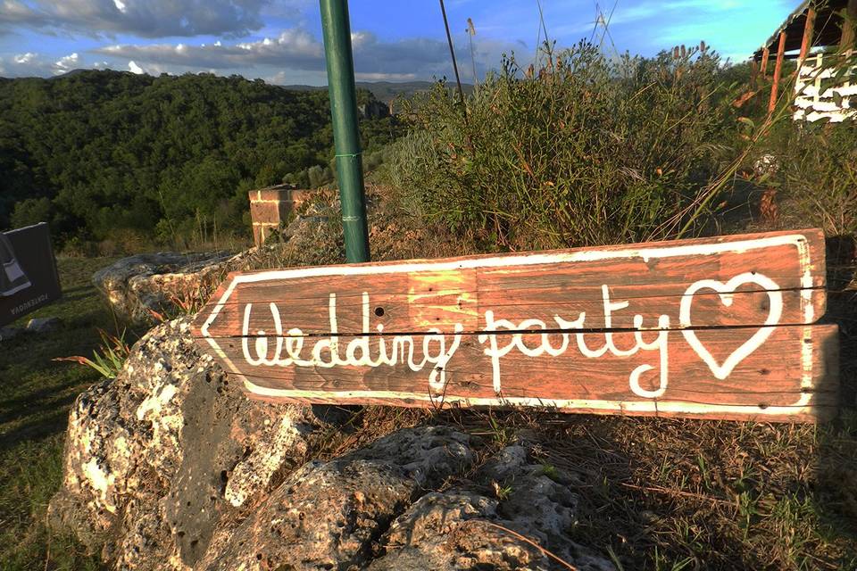 Cartello Country Wedding