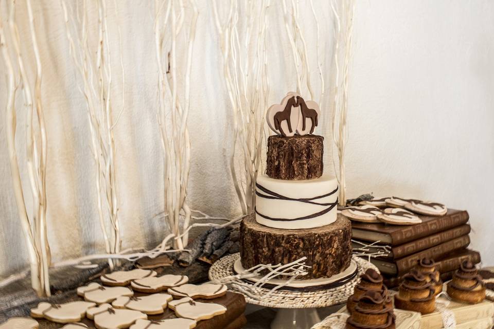 Shabby chic sweet table