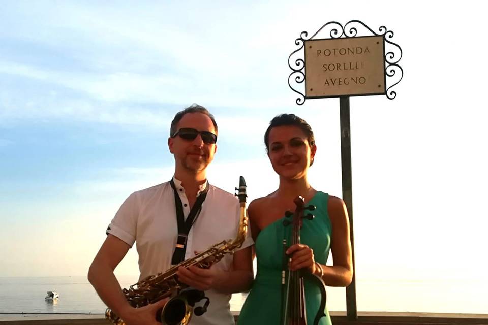 Duo viola e sax, camogli