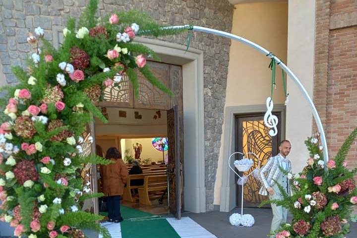 Arco in verde a sezione