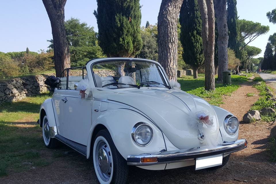 Maggiolone cabrio bianco