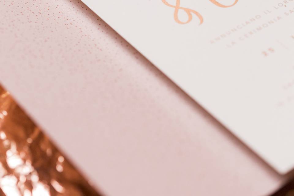 Romantica con foil rose gold