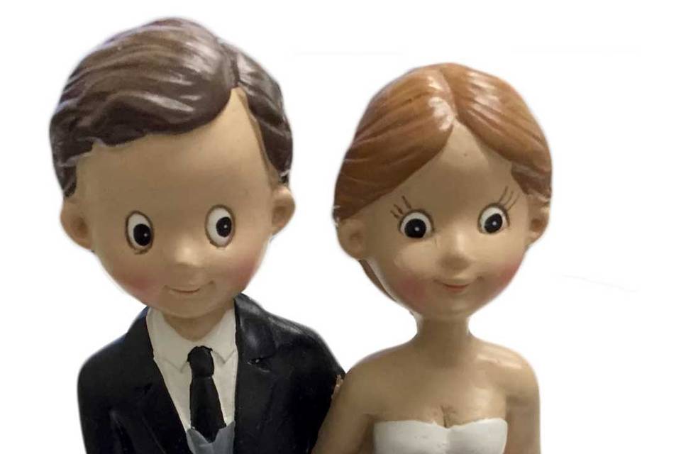 Cake toppers sposi e bimbo