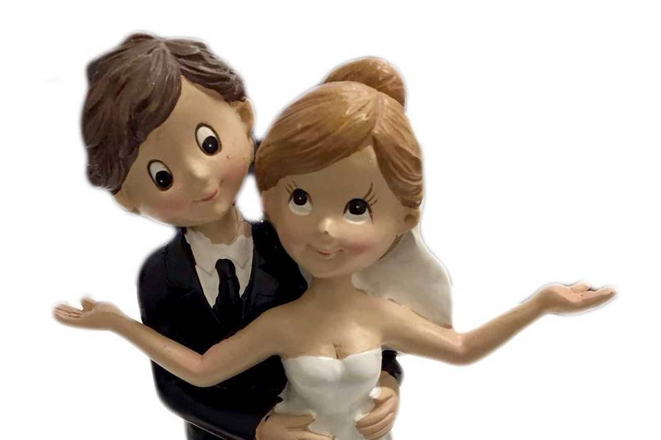 Cake toppers sposi bouquet