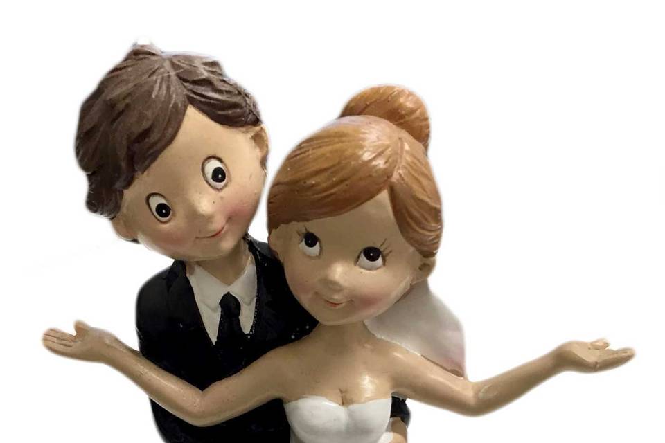 Cake toppers sposi e bimbo