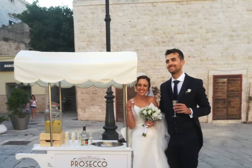 Carretto prosecco matrimonio