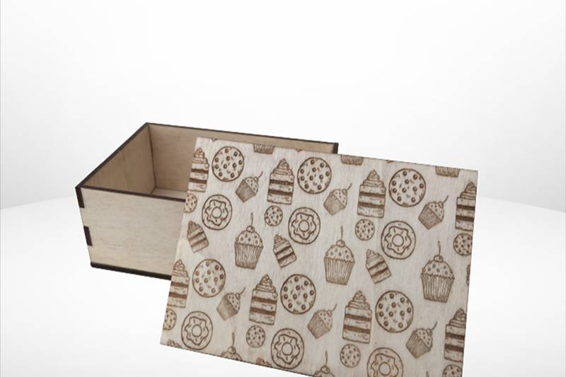 Scatole di legno per i dolci