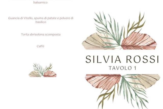 Menu e segnaposto autunnale
